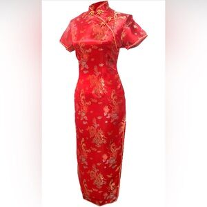 Tea ceremony red dress for wedding